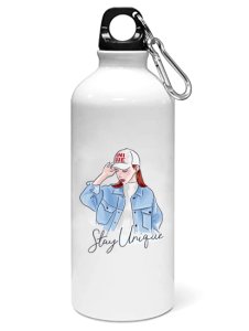 Jacket wearing girl - Printed Sipper Bottles For Animation Lovers