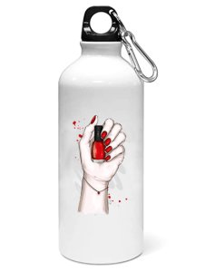 Red nailpaint hand - Printed Sipper Bottles For Animation Lovers