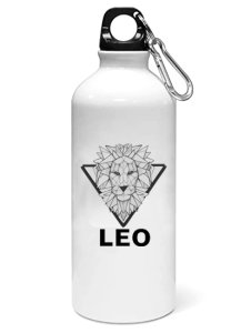 Leo, lion face - Zodiac Sign Printed Sipper Bottles For Astrology Lovers