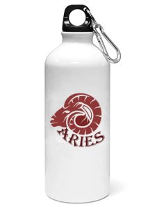 Aries symbol, (BG chocolate) - Zodiac Sign Printed Sipper Bottles For Astrology Lovers