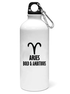 Aries, bold and ambitious - Zodiac Sign Printed Sipper Bottles For Astrology Lovers