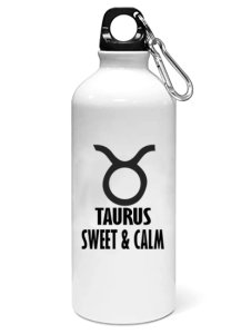 Taurus, sweet and calm - Zodiac Sign Printed Sipper Bottles For Astrology Lovers