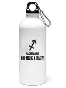 Sagittarius, deep feeling and creative - Zodiac Sign Printed Sipper Bottles For Astrology Lovers