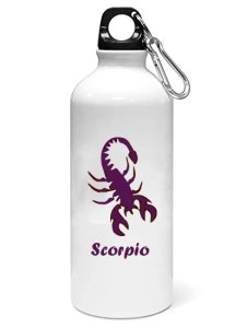 Scorpio (BG Purple) - Zodiac Sign Printed Sipper Bottles For Astrology Lovers