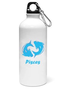 Pisces (BG Sky Blue) - Zodiac Sign Printed Sipper Bottles For Astrology Lovers