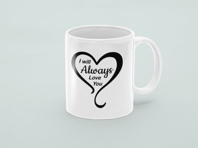 Penguin With Hearts - valentine themed printed ceramic white coffee and tea mugs/ cups
