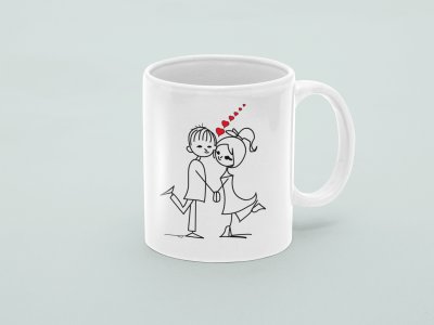 Couple Holding Hands Romantic - valentine themed printed ceramic white coffee and tea mugs/ cups