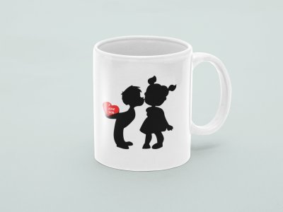 Boy Kissing Girl - Printed Coffee Mugs For Valentines Day