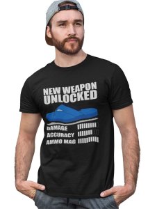 New weapon- Black printed cotton t-shirt - Comfortable and Stylish Tshirt