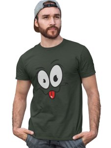 Tongue Out Lips Wave Emoji T-shirt (Green) - Clothes for Emoji Lovers - Suitable for Fun Events - Foremost Gifting Material for Your Friends and Close Ones
