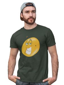 Naughty Smiling Emoji Blend T-shirt (Green) - Clothes for Emoji Lovers - Suitable for Fun Events - Foremost Gifting Material for Your Friends and Close Ones