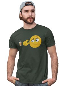 A Cup of Tea for Me Printed T-shirt (Green) - Clothes for Emoji Lovers - Suitable for Fun Events - Foremost Gifting Material for Your Friends and Close Ones