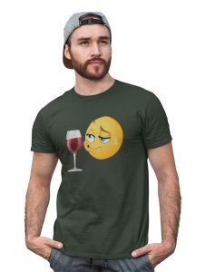 Whisky is Risky Emoji T-shirt (Green) - Clothes for Emoji Lovers -Foremost Gifting Material for Your Friends and Close Ones