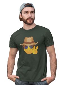 Say Cheese Printed Emoji T-shirt (Green) -Foremost Gifting Material for Your Friends and Close Ones