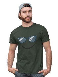 Cool Glasses, Frecky Smile Emoji T-shirt (Green) - Clothes for Emoji Lovers -Foremost Gifting Material for Your Friends and Close Ones