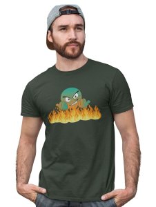 Come On, Cross The Fire Emoji T-shirt (Green) - Clothes for Emoji Lovers -Foremost Gifting Material for Your Friends and Close Ones