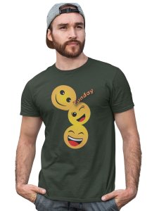 Triplets Emojis T-shirt (Green) - Clothes for Emoji Lovers -Foremost Gifting Material for Your Friends and Close Ones