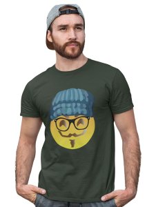 Moustaque Face Emoji T-shirt (Green) - Clothes for Emoji Lovers -Foremost Gifting Material for Your Friends and Close Ones