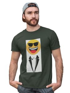 Real Gentleman Emoji T-shirt (Green) - Clothes for Emoji Lovers -Foremost Gifting Material for Your Friends and Close Ones