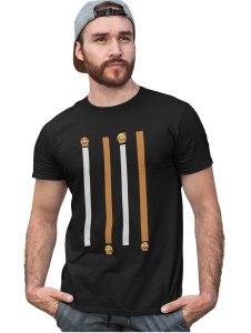 Vertical Bar Printed T-shirt - Clothes for Emoji Lovers - Suitable for Fun Events - Foremost Gifting Material for Your Friends and Close Ones