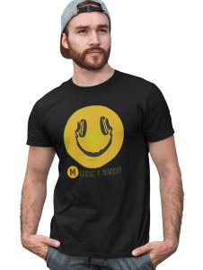 Smile with a Headphone Blend T-shirt - Clothes for Emoji Lovers - Suitable for Fun Events - Foremost Gifting Material for Your Friends and Close Ones