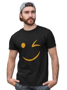 Without face, Wink Emoji Printed T-shirt - Clothes for Emoji Lovers - Suitable for Fun Events - Foremost Gifting Material for Your Friends and Close Ones