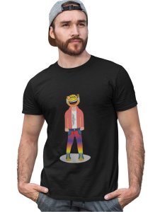A young Laughing Emoji Boy Printed T-shirt - Clothes for Emoji Lovers - Suitable for Fun Events - Foremost Gifting Material for Your Friends and Close Ones