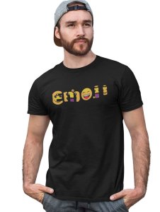 Emoji Pattern in Alphabets Printed T-shirt - Clothes for Emoji Lovers - Suitable for Fun Events - Foremost Gifting Material for Your Friends and Close Ones