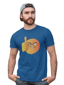 All The Best Emoji Printed T-shirt (Blue) - Clothes for Emoji Lovers - Suitable for Fun Events - Foremost Gifting Material for Your Friends and Close Ones