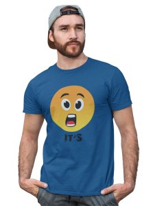 Strange Emoji Blended T-shirt (Blue) - Clothes for Emoji Lovers - Suitable for Fun Events - Foremost Gifting Material for Your Friends and Close Ones
