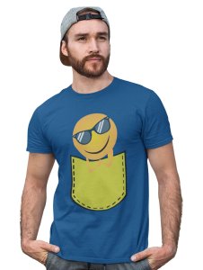 Chilling Emoji T-shirt (Blue) - Clothes for Emoji Lovers - Suitable for Fun Events - Foremost Gifting Material for Your Friends and Close Ones