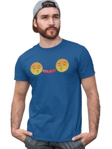 Couples Showing Flying Kiss Emoji T-shirt - Clothes for Emoji Lovers - Suitable for Fun Events - Foremost Gifting Material for Your Friends and Close Ones