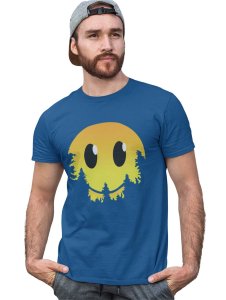 Dissappearing Emoji T-shirt (Blue) - Clothes for Emoji Lovers - Suitable for Fun Events - Foremost Gifting Material for Your Friends and Close Ones