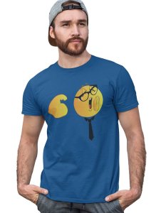 Strong Man Emoji T-shirt (Blue) - Clothes for Emoji Lovers - Suitable for Fun Events - Foremost Gifting Material for Your Friends and Close Ones