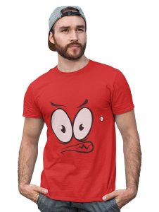 Angry Big Eyes Emoji T-shirt (Red) - Clothes for Emoji Lovers - Foremost Gifting Material for Your Friends and Close Ones