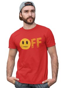 Mood off Emoji T-shirt (Red) - Clothes for Emoji Lovers - Foremost Gifting Material for Your Friends and Close Ones