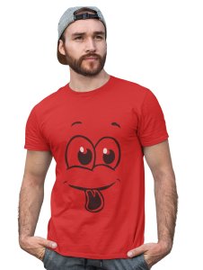 Baby Black Tongue Out Emoji T-shirt (Red) - Clothes for Emoji Lovers - Foremost Gifting Material for Your Friends and Close Ones