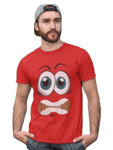 Teeth Blocked Emoji (Red) - Clothes for Emoji Lovers - Foremost Gifting Material for Your Friends and Close Ones