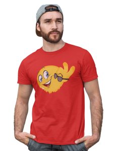 Happy Emoji Removing Glasses T-shirt (Red) - Clothes for Emoji Lovers - Foremost Gifting Material for Your Friends and Close Ones