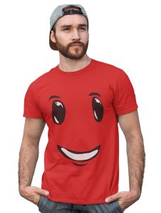 Without Nose Emoji T-shirt (Red) - Clothes for Emoji Lovers - Foremost Gifting Material for Your Friends and Close Ones