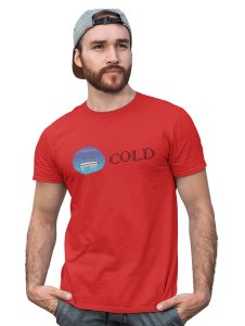Shivering Cold Emoji T-shirt (Red) - Clothes for Emoji Lovers - Foremost Gifting Material for Your Friends and Close Ones