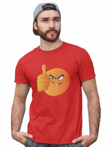 All The Best Emoji Printed T-shirt (Red) - Clothes for Emoji Lovers - Foremost Gifting Material for Your Friends and Close Ones