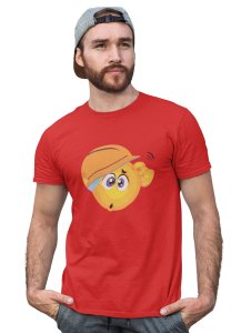 Engineer Emoji T-shirt (Red) - Clothes for Emoji Lovers - Foremost Gifting Material for Your Friends and Close Ones