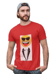 Real Gentleman Emoji T-shirt (Red) - Clothes for Emoji Lovers - Foremost Gifting Material for Your Friends and Close Ones