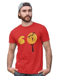 Strong Man Emoji T-shirt (Red) - Clothes for Emoji Lovers - Foremost Gifting Material for Your Friends and Close Ones