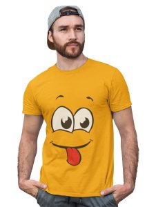 Wink Emoji Blend T-shirt (Yellow) - Clothes for Emoji Lovers - Suitable for Fun Events - Foremost Gifting Material for Your Friends and Close Ones
