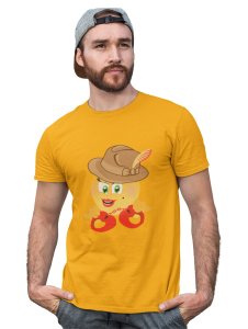See The Handcuff Emoji Printed T-shirt (Yellow) - Clothes for Emoji Lovers - Suitable for Fun Events - Foremost Gifting Material for Your Friends and Close Ones
