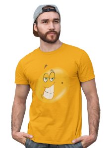 Naughty Smiling Emoji Blend T-shirt (Yellow) - Clothes for Emoji Lovers - Suitable for Fun Events - Foremost Gifting Material for Your Friends and Close Ones