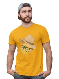 Pouting Emoji with Hat Printed T-shirt (Yellow) - Clothes for Emoji Lovers - Suitable for Fun Events - Foremost Gifting Material for Your Friends and Close Ones