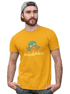 Come On, Cross The Fire Emoji T-shirt (Yellow) - Clothes for Emoji Lovers - Suitable for Fun Events - Foremost Gifting Material for Your Friends and Close Ones
